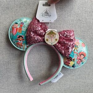 Disney It’s a Small World Pink Sequin Minnie Ears with Mint Accents